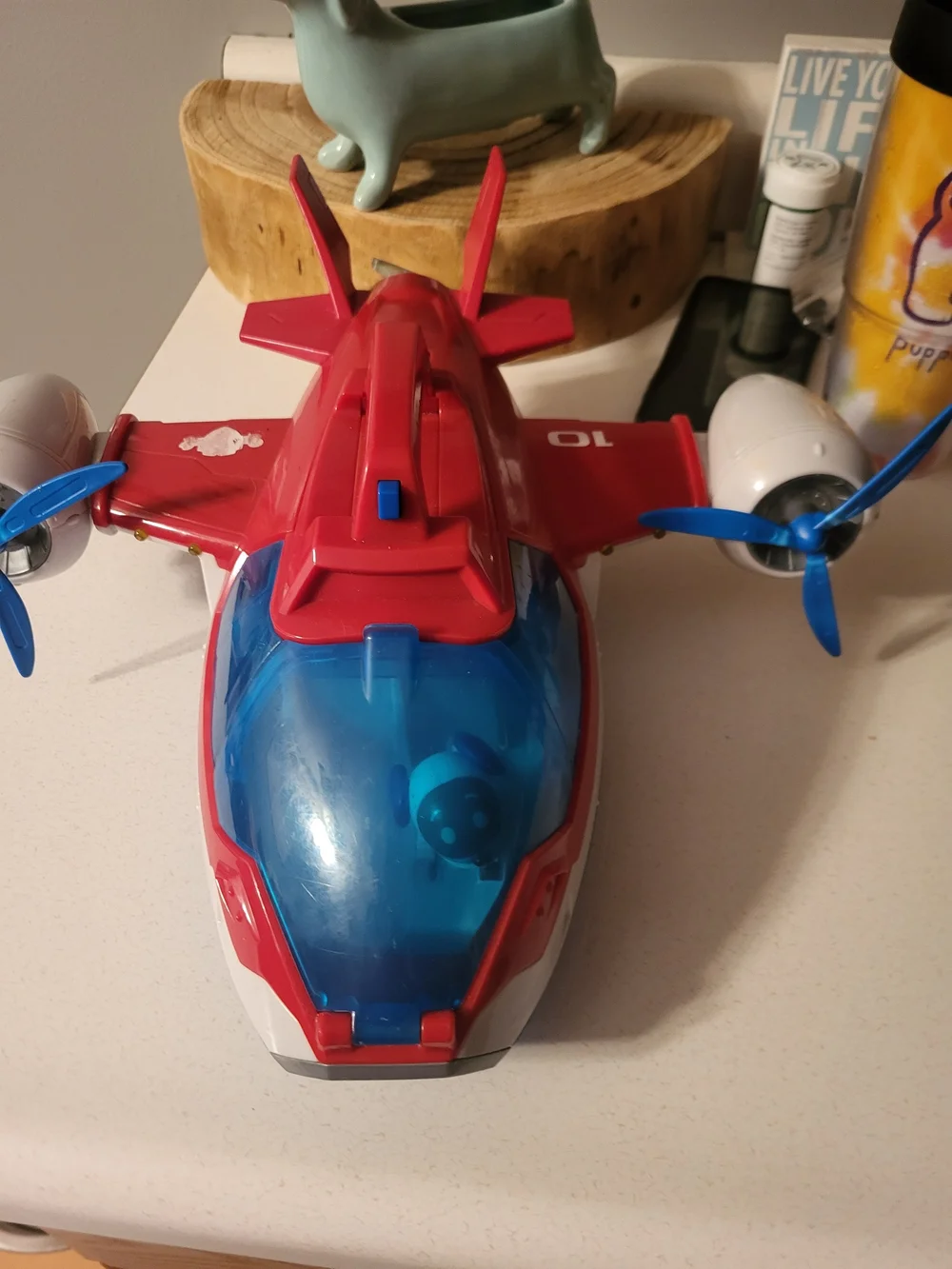 Paw Patrol Air Patroller Rescue Plane Airplane Lights Sound Toy Red Blue WORKS